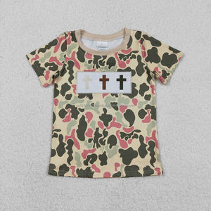 Stock Girls <b>Khaki</b> Camo Summer Tee <b>Shirts</b> Soft Spandex/Organic Cotton Hunting Wear Wholesale Boutique Factory Price Hot Clothing - Product Image 4