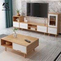 Table Basse en Bois Moderne et Écologique pour Salon, Personnalisable, Grand Stock, Prix Bas, Dropshipping, Direct Usine