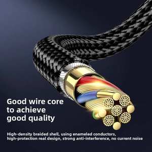 Hi-Fi ses tip-c araba AUX kulaklıklar hoparlörler kulaklık kullanmak için 3.5mm örgülü ses kablosu - Product Image 6