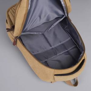 Mochila de lona verde militar para hombre, mochila caqui impermeable para acampar al aire libre, para viajes y trabajo diario, para uso juvenil y escolar - Product Image 6