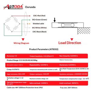 Ouluda AT8502 Einpunkt-Hochpräzisions-Wägesensor Druckmodul 100kg für Regal- und Lagernutzung - Product Image 3