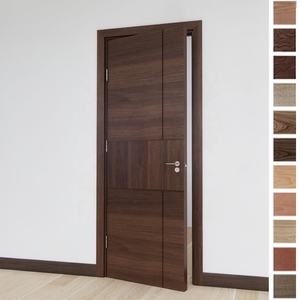 BASEN Modern Solid Wood Anti-Theft Prehung Exterior Entrance Doors for Home Hotel Apartment & Villa Use - Product Image 1