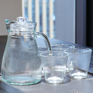 Carafe à <span class=keywords><strong>eau</strong></span> <span class=keywords><strong>en</strong></span> <span class=keywords><strong>verre</strong></span> avec couvercle, style moderne, pour <span class=keywords><strong>eau</strong></span> froide, vente <span class=keywords><strong>en</strong></span> gros, prix usine, ensemble théière et bouilloire - Product Image 1