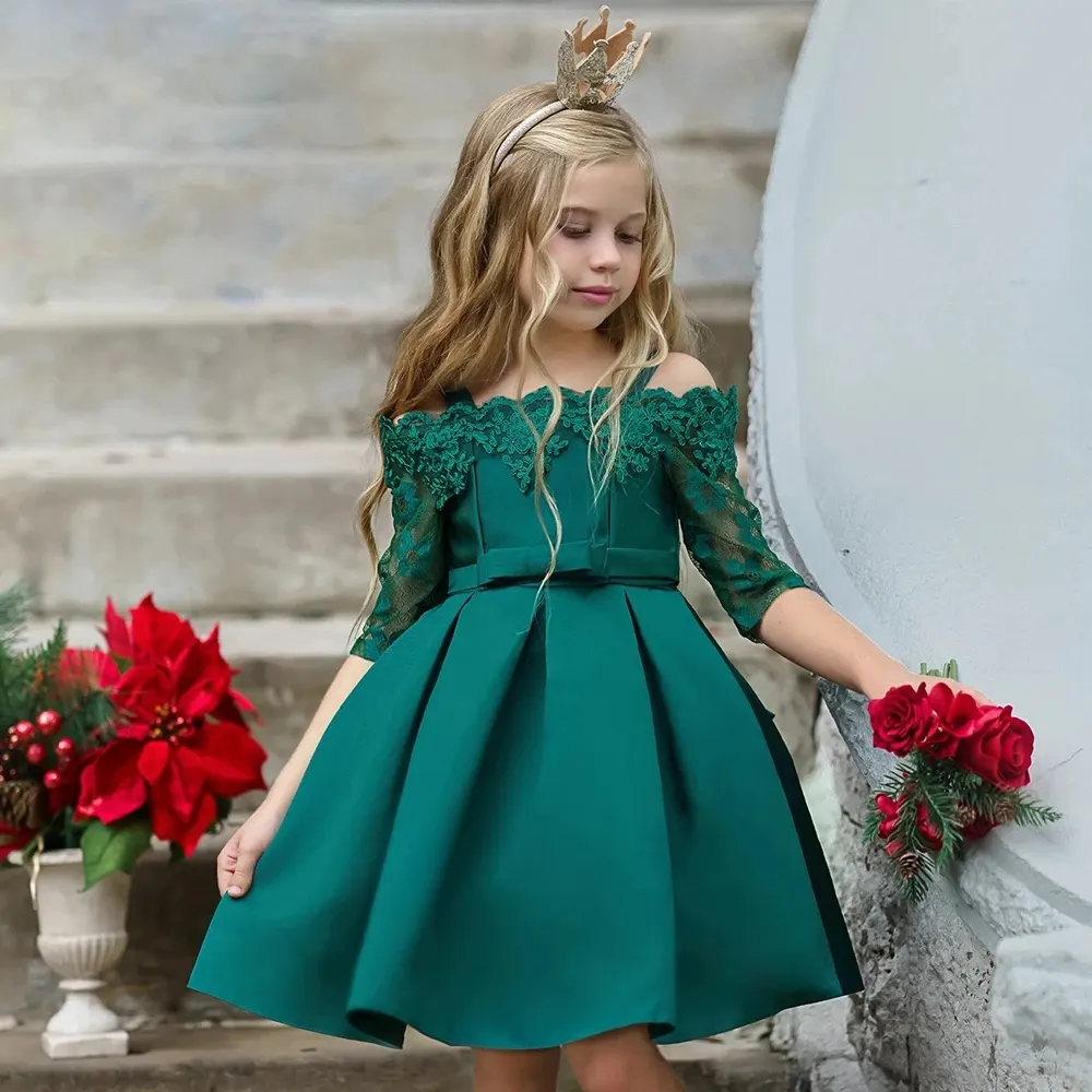 MQATZ Girl Frock Pattern Kids Evening Gown Latest Children Dress Design Baby Birthday Party Dress L5083