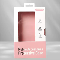 Boîte d'emballage personnalisée de précision pour coque de téléphone avec logo personnalisable et languette de suspension, emballage de vente au détail pour coque de protection mobile exclusive