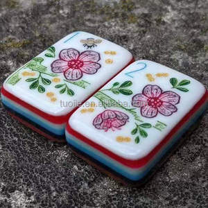 Hand <b>Drawn</b> Illustrated American Mahjong Set | Custom <b>Art</b> Acrylic Tiles - Product Image 4