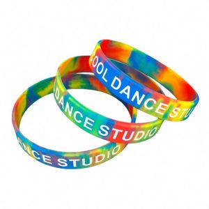 Bracelet en silicone avec logo personnalisé, couleurs sérigraphiées pour événements et promotions - Product Image 1