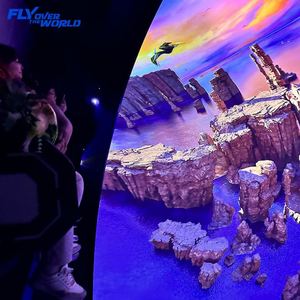 เครื่องเล่นจำลองการบินแบบโดม 8 ที่นั่ง 5D VR Motion Seat Flying Theater พร้อมโปรเจคเตอร์ อุปกรณ์สวนสนุก 5D สำหรับธีมพาร์ค - Product Image 4