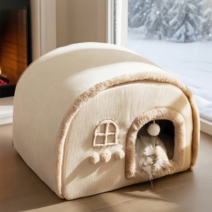 Luxury Modern Pet Villa House Nest for <b>Dogs</b> Cats & Rabbits with Plush PP Cotton Filling Anti-Slip Eco-Friendly Design Pet <b>Bed</b> - Product Image 4