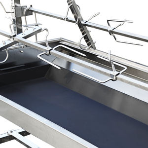 เตาบาร์บีคิวแบบสองเชื้อเพลิง ระบบย่างสองชั้น ใช้ได้ทั้งแก๊สและถ่าน สำหรับย่างแกะและหมู พร้อมแกนหมุนสำหรับย่างแบบโรตีเซอรี สำหรับใช้งานกลางแจ้ง - Product Image 4