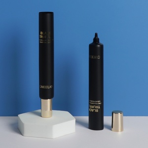 Tube cosmétique vide de luxe noir de 30 ml pour essence contour des yeux, avec tête applicatrice, pour crème contour des yeux personnalisée – Vente en gros - Product Image 5