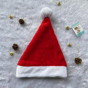 Gorro de Santa Claus de Terciopelo de Alta Calidad, Rojo y Blanco, Decoración Festiva de Invierno para Fiestas Navideñas, Regalo Navideño para Adultos y Niños - Product Image 5