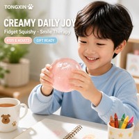TONGXIN Vente en gros Boule souple en huile de coco Faite à la main Jouet à presser à récupération lente Anti-stress Fidget Sensoriel de bureau Personnalisé OEM