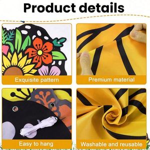 Drapeaux promotionnels personnalisés de haute qualité en tissu polyester avec logo sur mesure, en forme d'ailes de papillon - Product Image 2