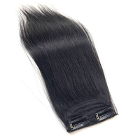 Extension de cheveux à clip sans trace, tissée à la main, avec patch latéral, cheveux Remy indiens, vente chaude