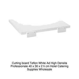 Tabla de cortar de teflón blanca de alta densidad profesional 40 x 30 x 2 cm, suministros para hostelería al por mayor - Product Image 2