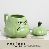 Vente en gros de tasses à café en céramique personnalisées, créatives, originales, mignonnes, 3D, avec couvercle, pour la maison, les couples, les hommes et les femmes, tasse à eau, cadeau