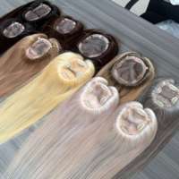 Rambut Asli Noblest Hair Terlaris Semua Warna, Rambut Eropa Tanpa Proses, Kutikula Tertata Rapi, Topper Mono Base untuk Wanita Semua Ukuran