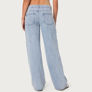 Nouvelle Arrivée 2026 : <span class=keywords><strong>Jean</strong></span> Rétro Y2K pour Femme – Coupe Droite Ample pour Tenue Quotidienne Décontractée - Product Image 6
