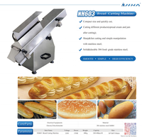 Trancheuse à pain commerciale Hamburger utilisation de boulangerie horizontale pain de hot-dog pain hamburger chignon trancheuse coupe trancheuse machine