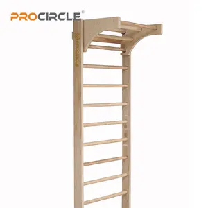 SWL03 tangga dinding Swedia untuk anak, tangga dinding Gym dalam ruangan, tangga kayu untuk anak-anak