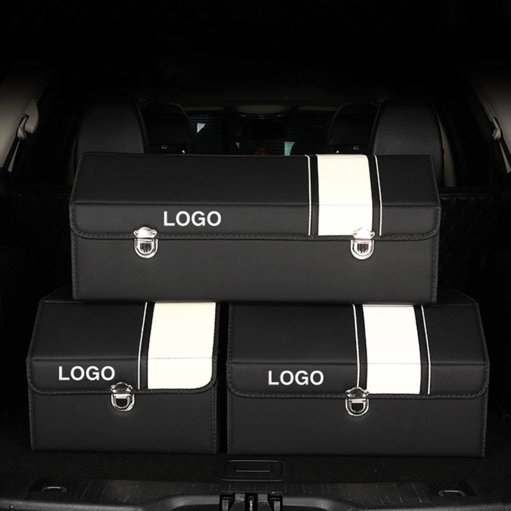 Многофункциональный красный Автомобильный багажник, органайзер с крышкой, Кожаный Автомобильный ящик для хранения Biin для покупок, кемпинга, пикника, путешествий