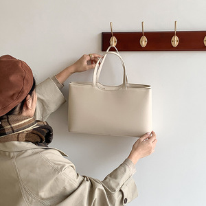 Sac fourre-tout pour femme de style simple, couleur unie, pour employés de bureau coréens, hiver, haut de gamme, adapté au quotidien, polyester - Product Image 6