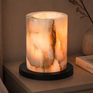 Natural Alabaster Table Lamp Translucent Stone Ambient nights <b>Light</b> for Bedroom Living Room Hotel Bedside lamp OEM ODM Factory - Product Image 1