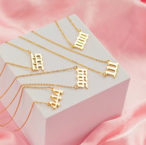 กันน้ำเครื่องประดับสแตนเลสที่ดูสวยงาม111 222 333 444 555 666 777 888 999สร้อยคอหมายเลขเทวดาสำหรับเป็นของขวัญของเธอ - Product Image 3