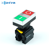 Interruttore a Pulsante Elettronico Momentaneo IP67 Impermeabile 10A 1NO/2NO con Doppia Chiave e Indicatore LED Rosso Verde in Plastica