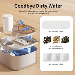 Petwant Fuente de Agua Potable <span class=keywords><strong>para</strong></span> Mascotas, Inalámbrica, de Acero Inoxidable, con Pilas, 3,2 L, <span class=keywords><strong>para</strong></span> Animales Pequeños, Perros y <span class=keywords><strong>Gatos</strong></span> - Product Image 4