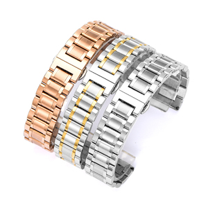 つや消しステンレス鋼時計バンドアクセサリー18mm 20mm 22mm金属ビーズ時計ストラップ在庫あり - Product Image 4