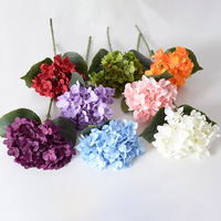 DREA Hydrangea Bunga Sutra Buatan, Hydrangea Sentuhan Nyata Besar Putih Mewah untuk Pernikahan