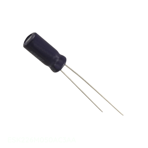 ตัวเก็บประจุแบบ Through Hole รุ่น CAP ALUM 22UF 20% 50V RADIAL TH 22 uF ESK226M050AC3AA - Product Image 1
