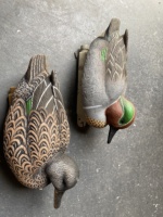 Décoy de canard personnalisable bleu sarcelle, fait main en HDPE/EVA, léger pour la chasse ou l'utilisation en jardin