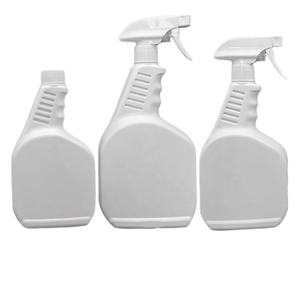 Flacon pulvérisateur vide en PE blanc 500ml/750ml/1000ml avec pompe déclencheur pour <span class=keywords><strong>antiseptique</strong></span>, alcool liquide, faux cils et masque facial - Product Image 1