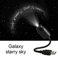 Lampe LED Ciel Étoilé pour Voiture, Projecteur Laser d'Étoiles 5V USB, Lumière d'Ambiance Galaxie pour Décoration de Plafond de Chambre