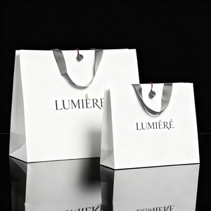 Thời trang tùy chỉnh Túi giấy Kraft Đỏ Mua Sắm Thiết kế bán lẻ nhỏ sang trọng với logo làm bằng bìa cứng để đóng gói quà tặng - Product Image 1