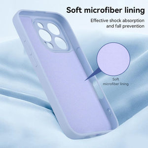 Coque de téléphone en silicone TPU couleur unie originale personnalisée, la plus vendue en 2026, avec doublure en microfibre pour iPhone - Product Image 4