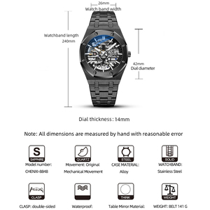 Reloj mecánico CHENXI 8848 OEM con logotipo para hombre, reloj de pulsera automático luminoso resistente al agua de lujo, reloj de negocios de acero inoxidable - Product Image 5