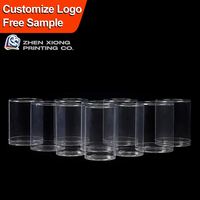 Boîte de cylindre transparente transparente en PVC PET PP recyclable imprimée personnalisée pour le stockage de perruques de crème pour les yeux de rouge à lèvres de parfum