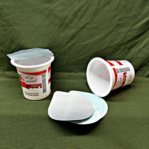 68mm-130ml nhựa trắng PP sữa chua màu vỉ cup với nhiệt con dấu nhôm lá nắp/nắp nhựa + muỗng - Product Image 4