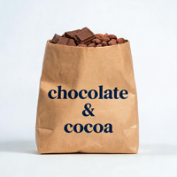 Service d'impression numérique personnalisée sur papier pour sacs plats en papier kraft pour chocolat avec logo personnalisé, faible MOQ