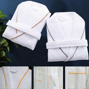 <span class=keywords><strong>Accappatoio</strong></span> Waffle in cotone 100% <span class=keywords><strong>con</strong></span> <span class=keywords><strong>collo</strong></span> <span class=keywords><strong>a</strong></span> <span class=keywords><strong>scialle</strong></span> e logo ricamo personalizzato Waffle <span class=keywords><strong>accappatoio</strong></span> - Product Image 6