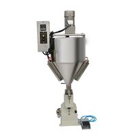 Machine de remplissage manuelle pour liquides / Machine de remplissage d'huile de palme / Machine pneumatique de haute qualité pour le remplissage et le chauffage de crèmes et lotions cosmétiques