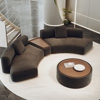 Halbrunde Maßgefertigte Sofa-Lounge-Einrichtung für Empfang, Schönheitssalon, Büro, Hotel-Lobby, Geschäftswartebereich