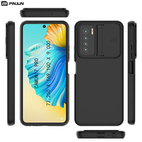 Étui pour téléphone Tecno Camon 17 Pro 19 18 Premier 18T 18i Pro, sacs pour téléphone, protection de l'objectif coulissant, coque arrière en PC mate