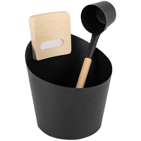 Proway aksesoris Sauna, aksesoris lapisan bubuk Sauna DIy ember Set ember dan sendok dengan bambu
