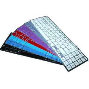 Colorful customized soft laptop protective silicone film keyboard dust-proof protection silicone keyboard covers