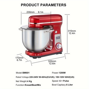 Robot pâtissier électrique automatique pour la maison, appareil de cuisine de comptoir pour la préparation de pâtes et de gâteaux - Product Image 5